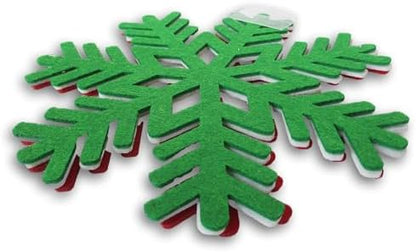 Large Christmas Cutouts for Holiday Kids Crafts - Felt Shapes - 3 Count - 7.5 Inches (Snowflakes) by Unknown