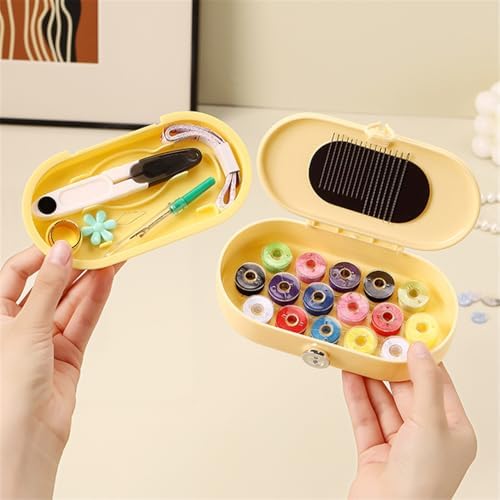 FKOG Sewing Project Kit, 135 Pcs Family Sewing Supplies Repair Kit Traveler Sewing Kit Sewing Thread Accessories DIY Sewing Supplies Organizer (White Grey) - Image 4