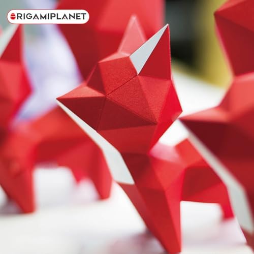 Red Fox 3D Origami Paper Craft Kit, Creative Handmade Paper Art for Home Decor, Unique DIY Animal Models Papercraft Set Present for Lady/Wife/Woman - Image 3