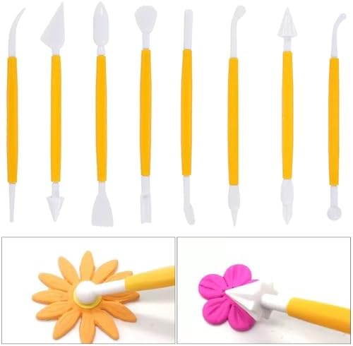 Yayatty Polymer Clay Tools, Acrylic Clay Roller, Acrylic Sheet, Rotary Cutting Mat, Round Polymer Clay Cutters with Clay Slicer Blade for Pottery and Sculpture (62 PCS) - Image 4