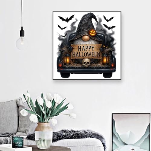 Halloween Stamped Cross Stitch Kits for Beginners Adults - Gnome Counted Cross Stitch Kits Needlepoint Cross-Stitch Patterns Dimensions Needlecrafts Embroidery Kits Arts and Crafts - Image 6
