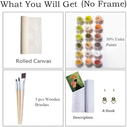 ZRIZQ Paint by Numbers Kit for Adults Beginner,Woman Flowers,16x20 - Image 5