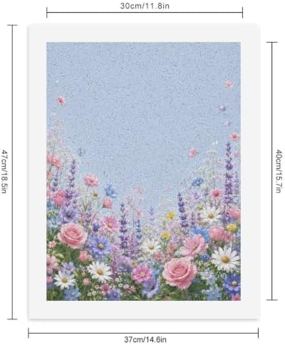 Bozfoxa Paint by Numbers Kit for Adults Beginner Blue Rose Meadow - Image 2