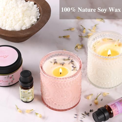 DARJEN Candle Making Kit for Beginners, 2 Jars Soy Wax Scented DIY Set - Image 5