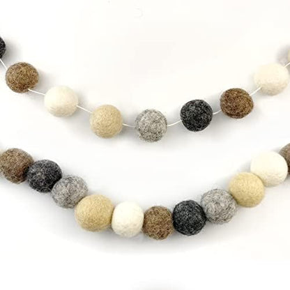 Garland Weathered Naturals Wool Felt Balls (50) Pom Poms in Neutral Earth Tones Including Grays and Browns for Decor .8 - 1 Inch Size | Hand Felted in Nepal from 100% NZ Wool | Bag Included - Image 5