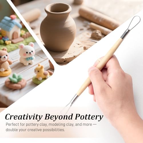 8-Piece Double-Sided Wooden Clay Sculpting Tool Set – Variety Shape Pottery Carving & Smoothing Tools for All Skill Levels - Image 5