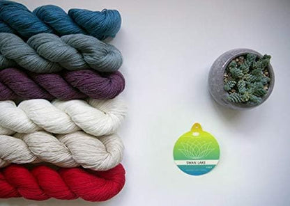 Lotus Yarns Swan Lake Lace Weight 50% Cashmere 40% Fine Wool 10% Angora Blended Hand Knitting Yarns for Comfortable Baby and Adult Clothing for Fashion Garment Baby Clothe (11-Purple) - Image 2