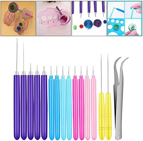 Quilling Tools Set for Beginner Card Making | Hand Crafted Pen Art Tool | DIY Paper Quilling Kit for Adults | Rust-Proof Plastic Slotted Pen | Crafting - 16 Pieces - Image 6