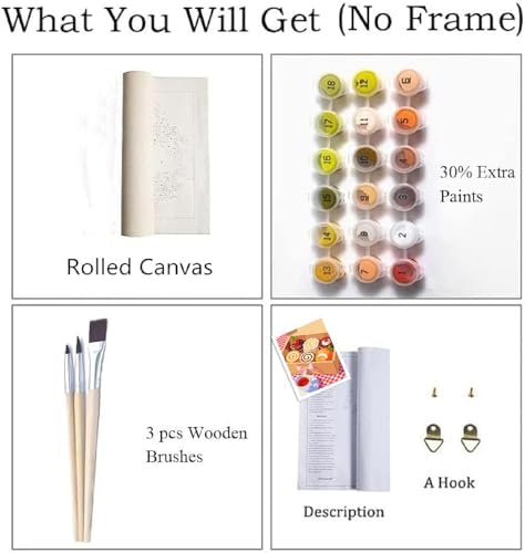 ZRIZQ Paint by Numbers Kit for Adults Beginner,Dessert,16x20 - Image 4