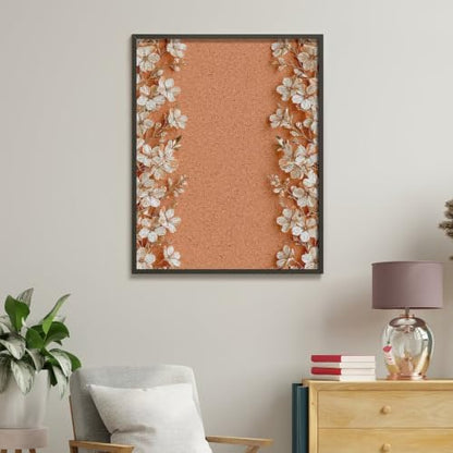 Bozfoxa Paint by Numbers Kit for Adults Beginner Orange Floral Frame - Image 4