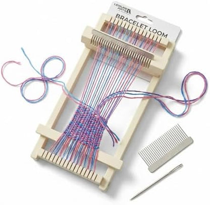 Leisure Arts Loom Bracelet Weaving, Bracelet Maker, Weaving Loom, Bead Loom, Bracelet Making Kit String, Weaving Kit, Beading Loom, Friendship Bracelet Making Kit, Weaving Loom for Adults by LeisureArtsInc