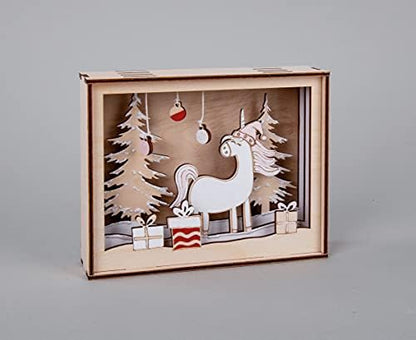 Rayher Holzbaus. 46600505, 16 3D Unicorn Motif Frame, FSC Mix Credit, Natural, 15.5 x 12.5 cm, Depth 3.8 cm, Pack of 12 - Image 5