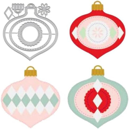 Scrapbooking Die-Cuts, Christmas Metal Cutting Dies for Card Making, Paper Craft Punch Template, Background Embossing Stencils, DIY Album Décor (Christmas Lantern Label-9.3x9.8cm) - Image 2