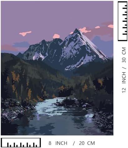 BAISITE Paint by Numbers Kit for Adults,8" Wx12 L 2 Pack Canvas for Painting Kits for Adults in Colorful Box 219220 Already Framed - Image 7