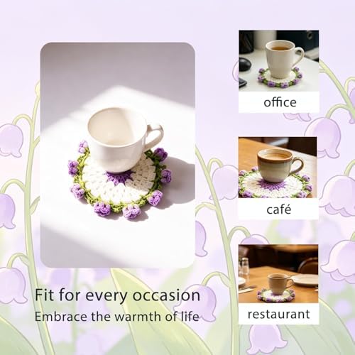 Yarniss Lily of the Valley Coaster Crochet Kit Beginner w/Video Guide - Image 5