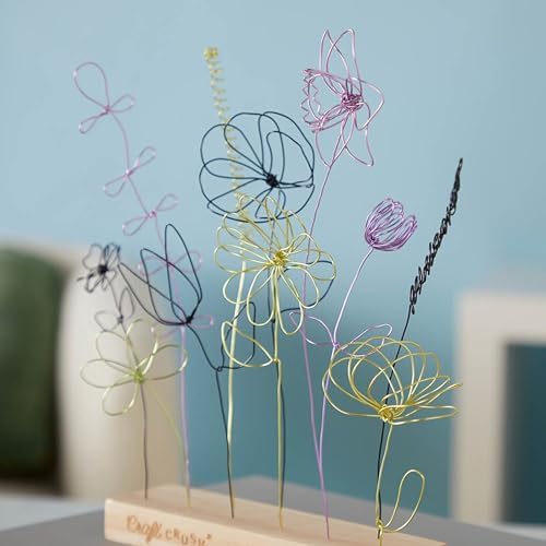 Craft Crush Wire Flowers - Create Unique Craft Wire Flower Designs with Easy to Use Tool and Guide with Display Stand - for Teens and Adults Ages 12, 13, 14, 15 and Up - Image 3
