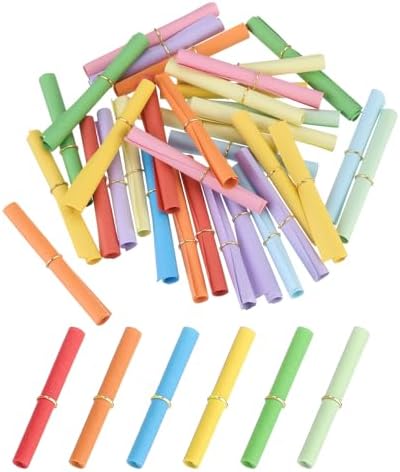 MECCANIXITY 100Pcs Message Paper Scrolls 7x14cm Lucky Wishing Mixed Color by MECCANIXITY