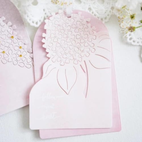 Scrapbooking Die-Cuts, Christmas Metal Cutting Dies for Card Making, Paper Craft Punch Template, Background Embossing Stencils, DIY Album Décor (Hydrangea-7.9x8.7cm) - Image 5