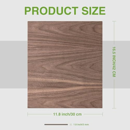 Rowood 6 Pack Plywood 1/8,2 Pack Walnut+2 Pack Basswood+Double Pack Birch,12x16.5x1/8inch,Thin 3mm Unfinished Plywood for Laser Cutting & Engraving,DIY Adult Craft Kits for Models Drawing,Wood Burning - Image 3