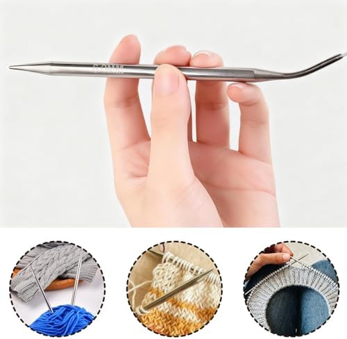 Circular Knitting Needles Set,9 Pack Stainless Steel Knitting Needles Kit (16 Inch/40cm),9 Sizes from 2mm-6mm,with Small Tools,Round Short Metal,for Beginners,Making Sock,Weave DIY Lover - Image 6