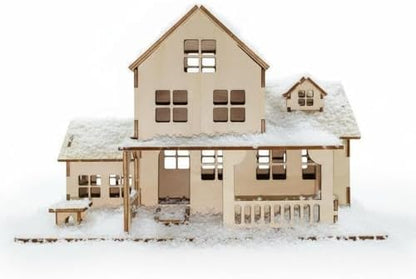 Decor Wooden Puzzle Model Kit Miniature Villa DIY Assembly Craft Kit Handmade Art Project Suitable for Teens Adults Desktop Ornament Holiday Home Decoration - Image 3