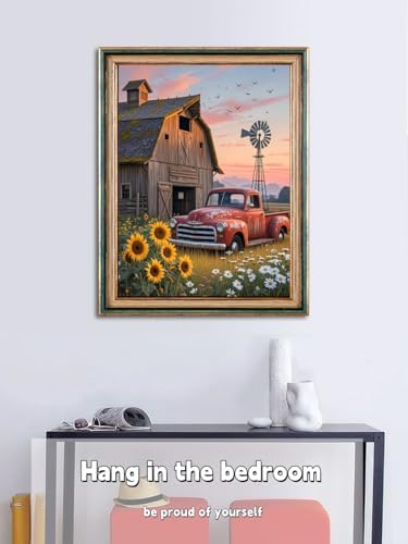 ACANDYL Paint by Numbers Kit for Adults Beginner Farm Paint by Number Truck - Image 4