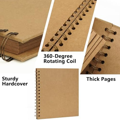 DIY Scrapbook Photo Album,40 Pages,10x10 Inch,Kraft - Image 4