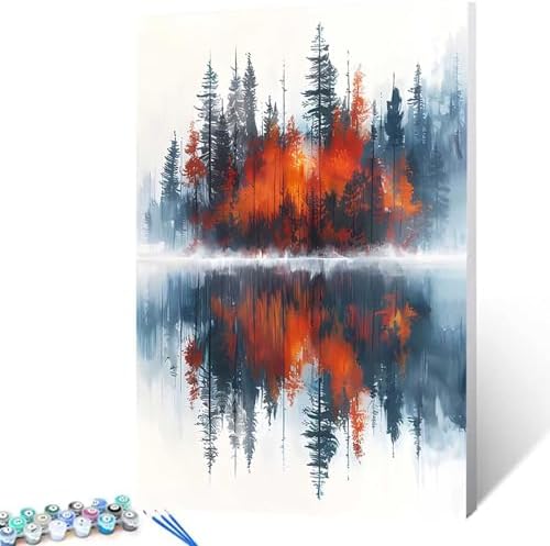 Tree Paint by Numbers Kit for Adults Plant Paint by Numbers, DIY Acrylic Watercolor Oil Painting Kits for Adults Beginners with Brushes, Hobbies for Women for Home Wall Decor, Gifts 16x20 in 9-71 - Image 4