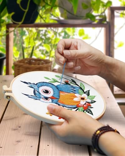 TINDTOP Embroidery Kit for Adults, Owl Embroidery Practice Kit - Image 4