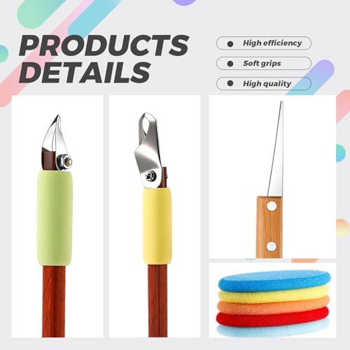 Leriton 2 Pack Clay Carving Tools Pottery Scrapers, Set 2, Multicolor - Image 3