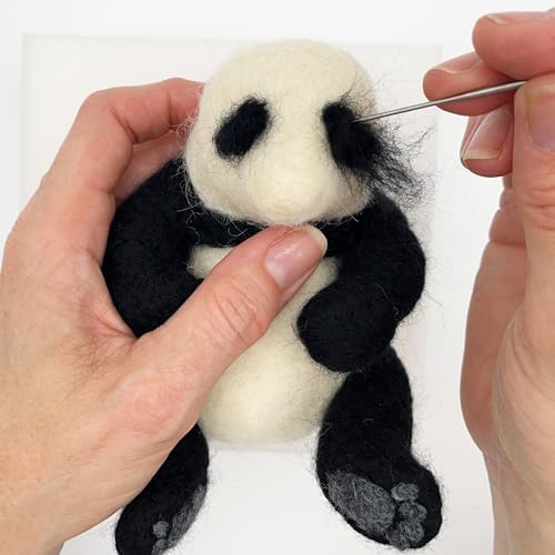 Bergin & Bath Needle Felting Kit, Panda. Make a Life-Like Panda with This Planet Friendly Craft kit for Adults and Teens. - Image 7
