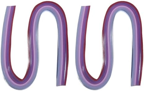 PATIKIL 240pcs Rainbow Quilling Strips Paper 3/16"(5mm) 21"(53cm) Origami Paper Quilling Strip for Art DIY Craft Christmas, Purple by PATIKIL