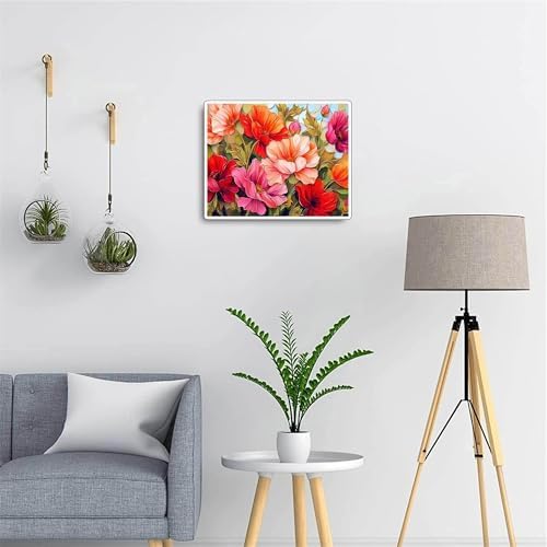 Flower Paint by Numbers Kit for Adults,Poppy Adult Painting by Numbers for Beginner on Canvas,DIY Painting Kits for Home Wall Decor,Gifts (Flower1) - Image 3