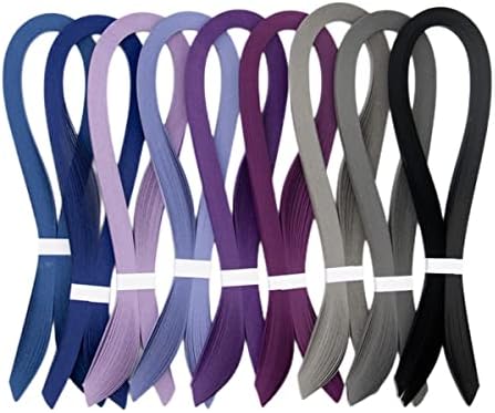 ODETOJOY 360pc Quilling Paper Strips Purple 3mm 5mm 10mm Quill Strip Lavender Rolled Paper Filigree Strip Dark Lilac Curled Scroll Coil Paper Strip - 21inch Length (3mm/5mm/10mm) - Image 7