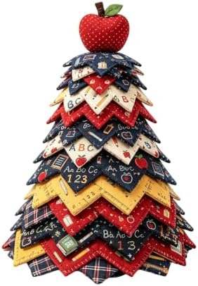 DIY Quilted Christmas Tree Kit, 3D Fabric Patchwork Craft Set for Adults & Beginners, Handmade Holiday Sewing & Tabletop Decor Project, Creative Crafting Gift Box by Unknown
