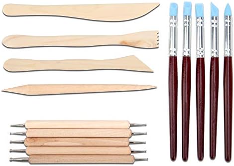 Blisstime 42pcs Pottery Tools, Clay Sculpting Tool Kit Air Dry Clay Tools, Clay Kit for Pottery Wheel, DIY Arts and Crafts - Image 7