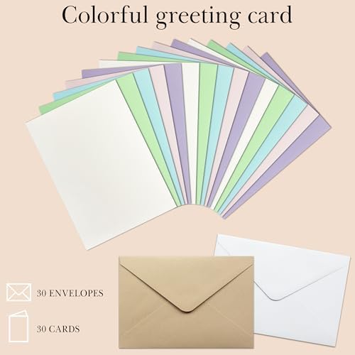 J6&H6 Card Making Kits For Creative people - 30 Blank Greeting Cards And Envelopes with Supplies and Stamp Set-Giftable DIY Greeting Card Set-Perfect for Birthdays Festive Celebrations Christmas Thank You - Image 2