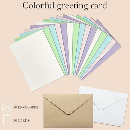 J6&H6 Card Making Kits For Creative people - 30 Blank Greeting Cards And Envelopes with Supplies and Stamp Set-Giftable DIY Greeting Card Set-Perfect for Birthdays Festive Celebrations Christmas Thank You - Image 2