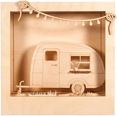 Do-it-Yourself 3D Frame Decoration Kit - Caravan - Wood - 24 cm - Image 4
