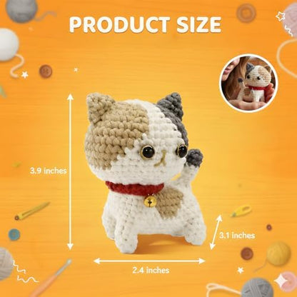 KinomiYa Cat Crochet Kit with Video Tutorials for Beginners Adults Kids - Image 4