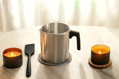 Aroparc Complete Candle Making Kit for Adults, Complete Candle DIY for Beginner - Soy Wax, Scent, Pouring Pot, Wicks and Stickers, Tins, and More - Image 6