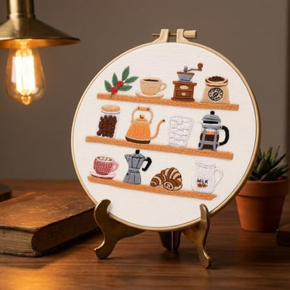 Nuberlic Coffee Bar Embroidery Kit for Beginners - Image 7