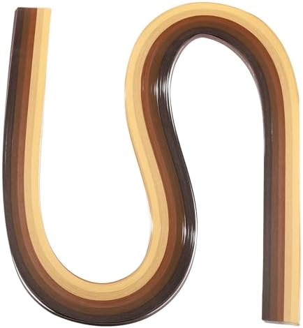PATIKIL 540 x 10mm Rainbow Quilling Strips Paper,120 Pcs Origami Paper Quilling Strip for Art DIY Hand Craft Christmas, Gradient Brown by PATIKIL