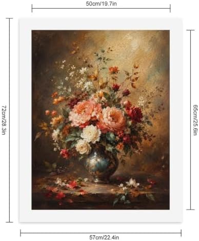 Bozfoxa Paint by Numbers Kit for Adults Beginner Autumn Floral Vase - Image 2