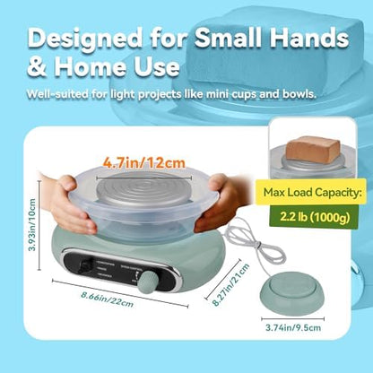 Jasthorine Pottery Wheel for Kids, Arts and Crafts Toy Kit, Ages 6-12 - Image 5