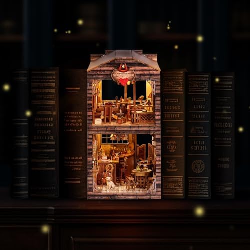 Book Nook Kit - DIY Miniature House Diorama Dollhouse Kit, Booknook Tiny Western Bookshelf Decor, 3D Wooden Puzzle for Adults,DIY Hobby Craft Gift(Old Town Saloon) - Image 6