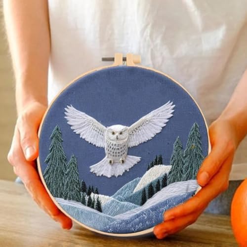 Huacan 1pc Owl Embroidery Kits for Adults Animal Home Decoration Modern Wall Stickers Cross Stitch Patterns - Image 5