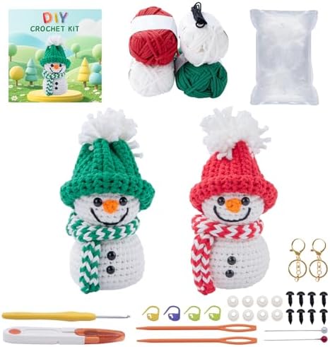 EOKPHULL Crochet Kit for Beginners, Easy DIY Crochet & Knitting Kit for Adults with Step-by-Step Video Tutorials, Yarns, Stuffing, Crochet Hook and Accessories, Crochet Craft Set by Unknown