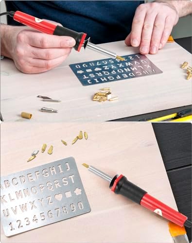 QWORK Creative Woodburning Tool with Variable Temperature Control, 9 Points Included, Comfort Grip, Stand, Professional Woodburning Kit for Crafts and Art Projects - Image 4