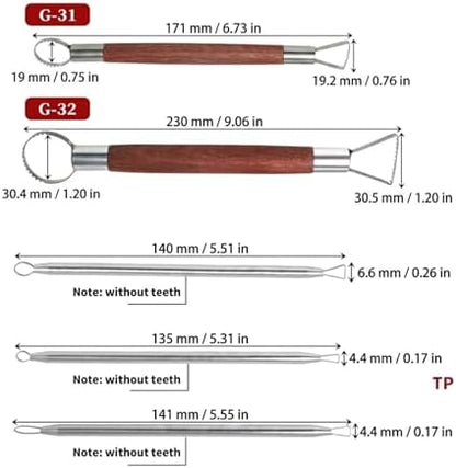 Complete Pottery Making Set Including Aluminum Clay Shaping and Trimming Instrument Pottery Making Supplies - Image 3